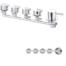 Bathroom  Multifunction temperature control valve brass mixer tap wall mount bath shower faucets